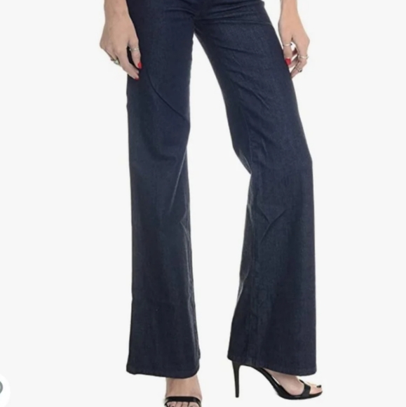 Joe's Wide Leg Muse Bardot Stretch Jeans Denim Women's 28 W Dark Wash Used 31" L - Picture 3 of 9